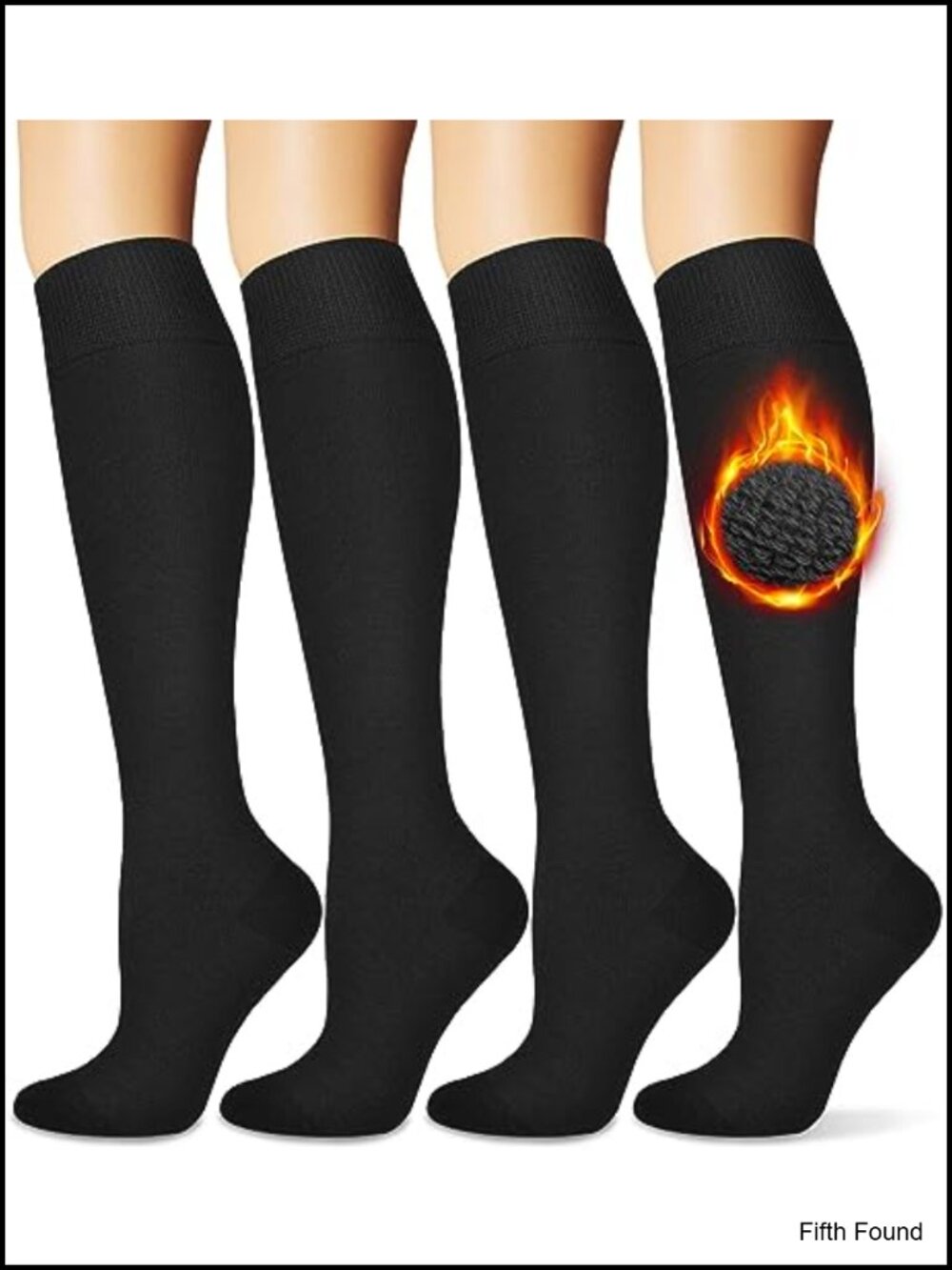 Warm Knee High Thermal Boot Socks Cotton Nylon Spandex Winter Hiking